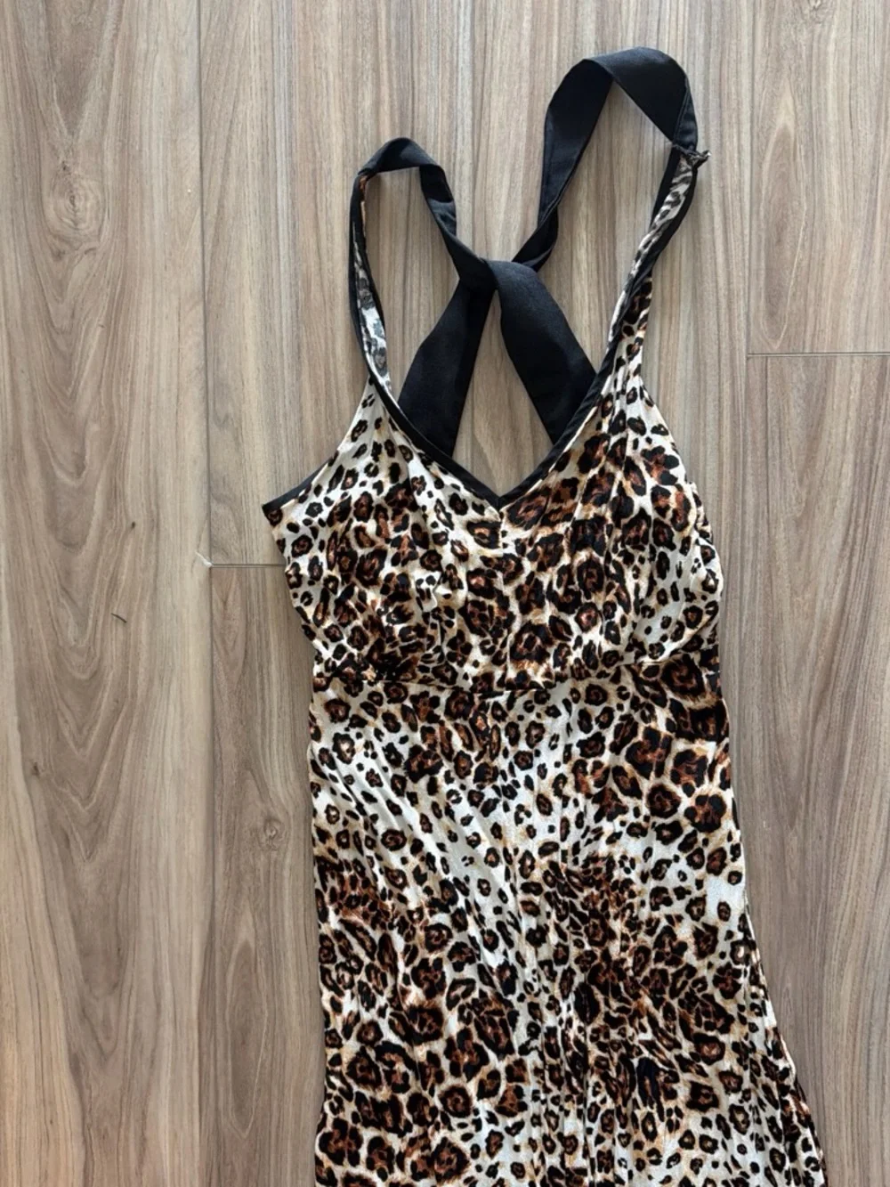 Nordstrom Leopard Print Halter Maxi Dress - Brown/Black - Picture 2 of 3